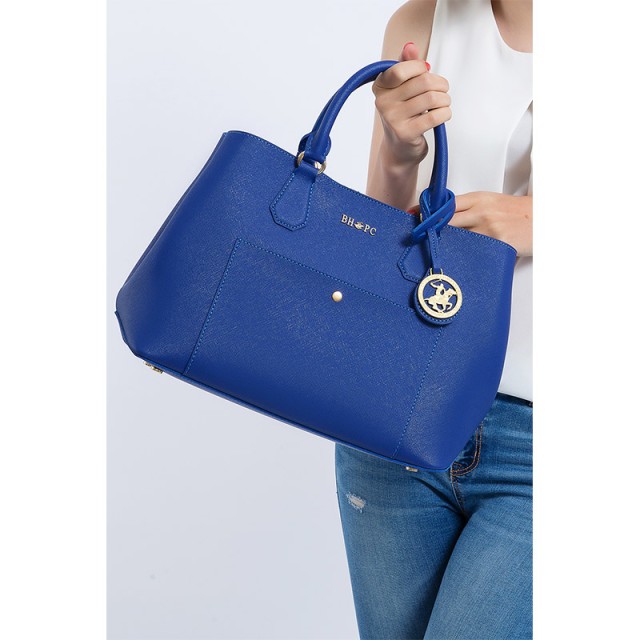 Γυναικεία Τσάντα Χειρός Χρώματος Μπλε Beverly Hills Polo Club 589 657BHP0520