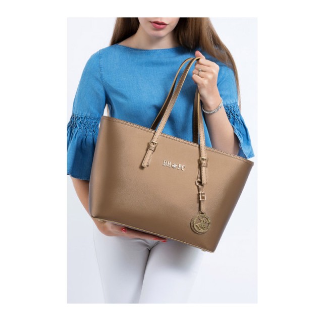 Γυναικεία Τσάντα Χειρός Χρώματος Copper Beverly Hills Polo Club 562...