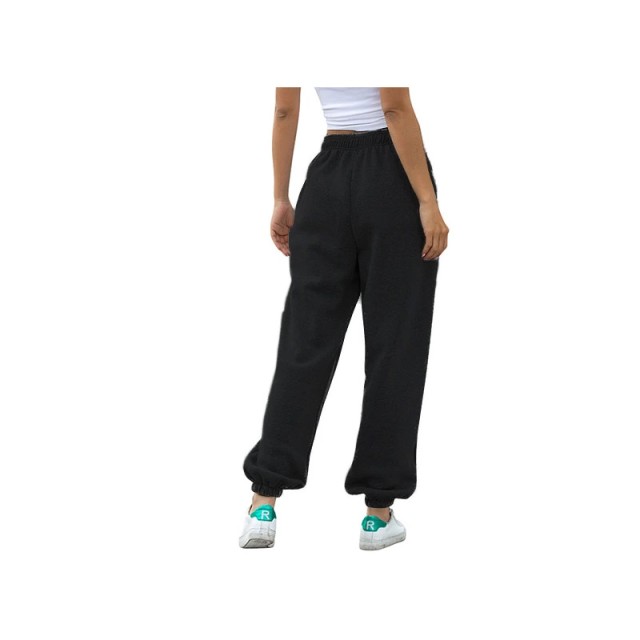Γυναικείο Παντελόνι Φόρμας Fleece Jogger Oversized Χρώματος Μαύρο S...
