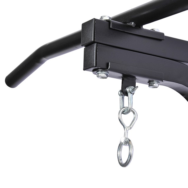 Βάση στήριξης HOMCOM Punch Bag με μπάρα έλξης, 93x47x51cm, Μαύρο A9...
