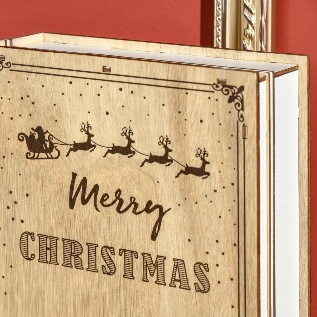 Ξύλινο Christmas Advent Calendar με Χριστουγεννιάτικα Θέματα 22 x 7 x 32 cm HOMCOM 830-521V00MX
