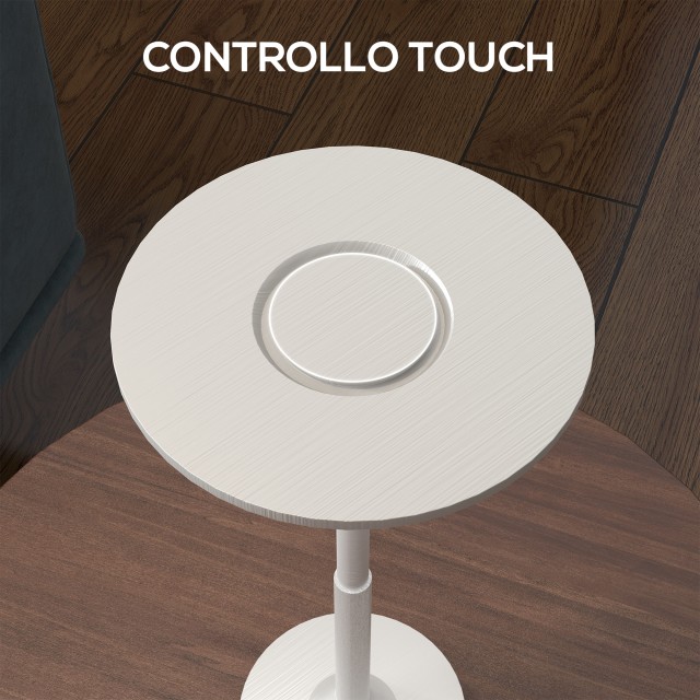 HOMCOM Wireless Lamp Touch LED Light 3 Tones and Rechargeable Battery, Ø13x28,5cm, Ασημί B31-454V00SR