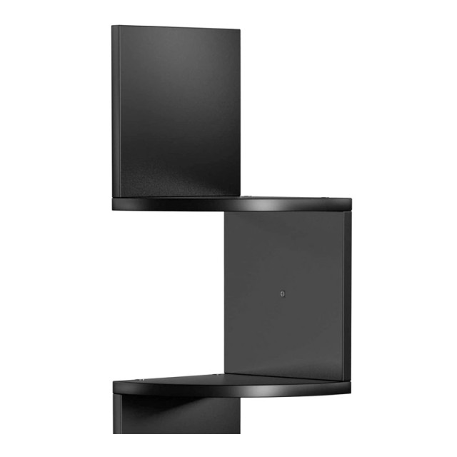 Γωνιακή Ξύλινη Ραφιέρα με 5 Ράφια 20 x 20 x 127.5 cm Χρώματος Μαύρο...