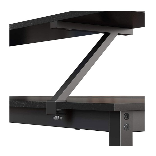 Γωνιακό Μεταλλικό Γραφείο 140 x 130 x 76 / 91.5 cm Χρώματος Μαύρο VASAGLE LWD56BK