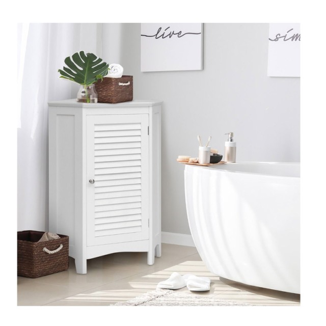 Γωνιακό Ντουλάπι Μπάνιου 43 x 43 x 81 cm Costway HW66191
