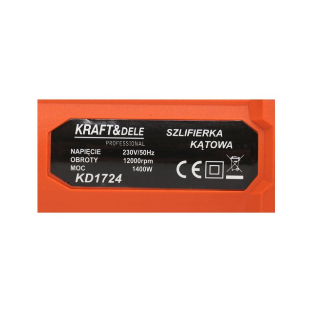 Γωνιακός Τροχός - Λειαντήρας 125 mm 1400 W Kraft&Dele KD-1724