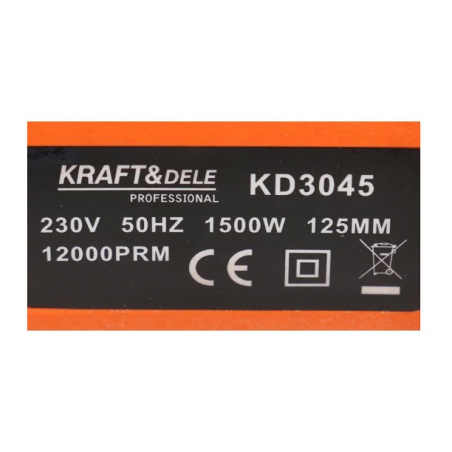 Γωνιακός Τροχός - Λειαντήρας 125 mm 1500 W Kraft&Dele KD-3045