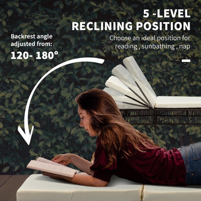 Outsunny σετ 2 ξαπλώστρες με μαξιλάρια με επένδυση και τραπεζάκι σα... Outsunny σετ 2 ξαπλώστρες με μαξιλάρια με επένδυση και τραπεζάκι σα...