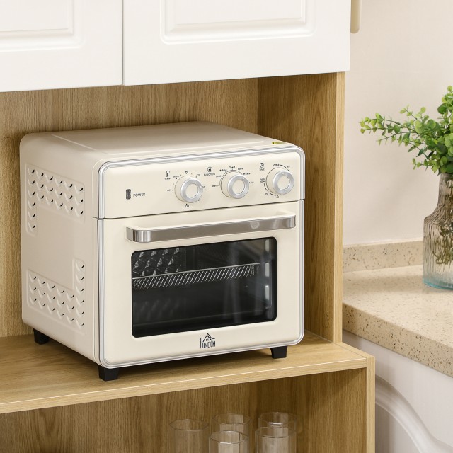 HOMCOM High Pantry Unit σε μοριοσανίδα με 4 πόρτες με ντουλάπια και ανοιχτό ράφι, 80x40x180 cm 835-982V00ND