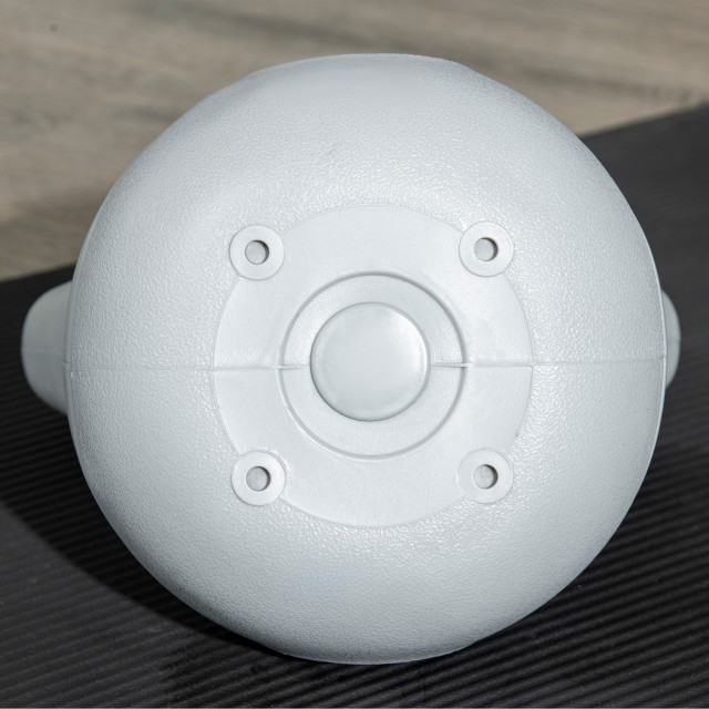 SPORTNOW Kettlebell 8kg σε PU και Sand με επίπεδη βάση και λαβή για Deadlifts, Squats και Lifts, 18x10x20 cm, Ροζ A91-255V00PK