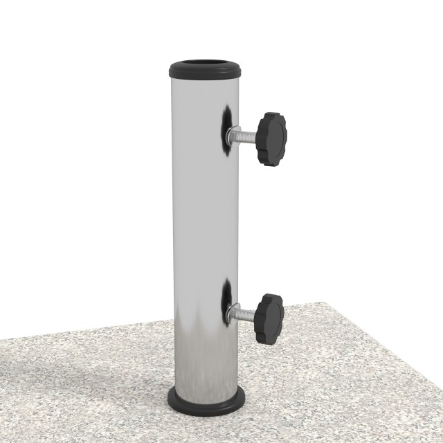 Βάση ομπρέλας Outsunny Garden 25kg για στύλους Ø32mm, Ø38mm και Ø48mm, από γρανίτη και ανοξείδωτο χάλυβα, 38x38x38 cm, γκρι 84D-289V00GY