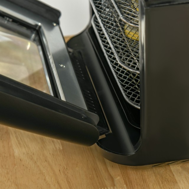 HOMCOM Air Fryer 8 in 1 11 Lit 1800W, με αξεσουάρ και οθόνη LED 32x35,6x37,9 cm Μαύρη 800-121