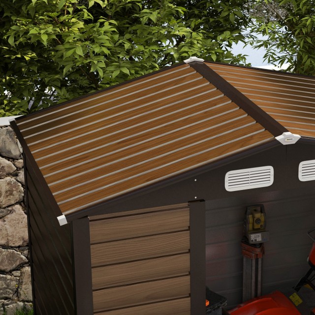 Outsunny Steel Garden υπόστεγο με αεραγωγούς και κλειδαριά, 1,9x1,3...