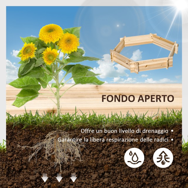 Κρεβάτι Outsunny Garden χωρίς βάση και με συμπλεκτική δομή, σε ξύλο, 100x92x16cm 845-676