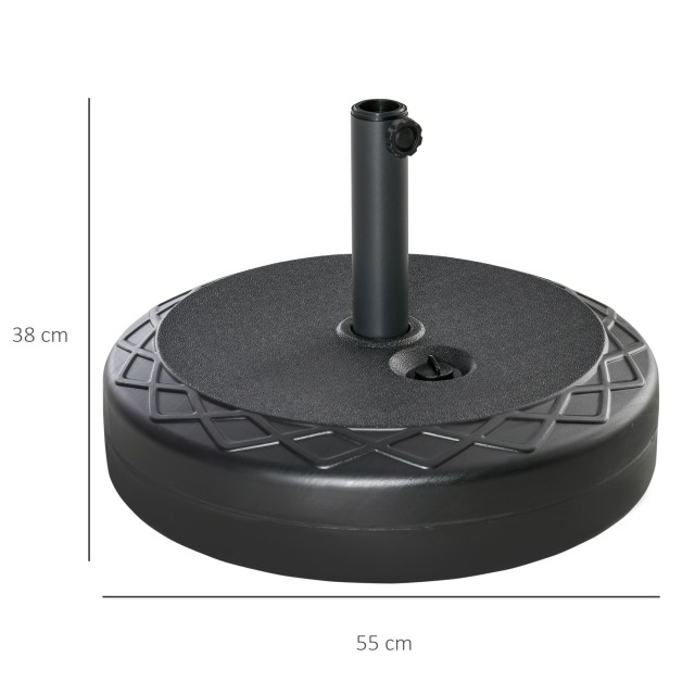 Outsunny Στρογγυλή Βάση Ομπρέλου Φ55cm Πλαστική 30kg για Πολωνούς 3...