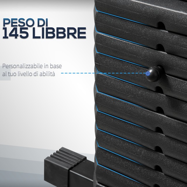 HOMCOM Fitness Station με γεμισμένο κάθισμα και πλάτη, σε ατσάλι κα...