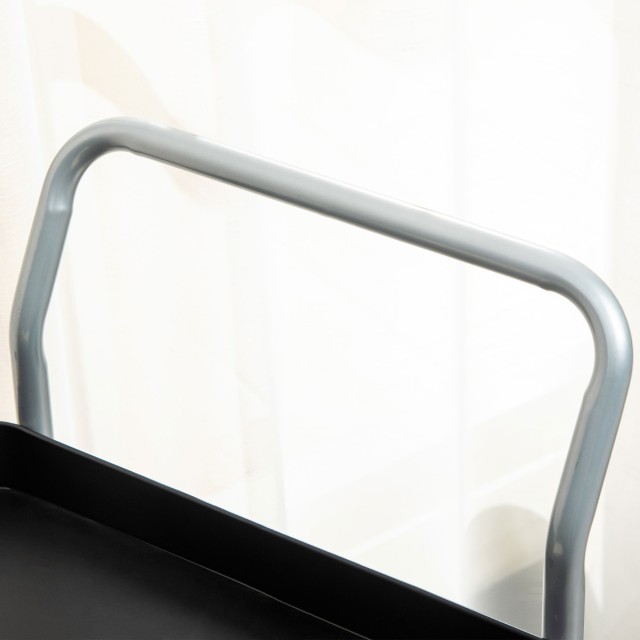 Καλάθι φαγητού HOMCOM 2 επιπέδων με χερούλια και περιστρεφόμενους τ...