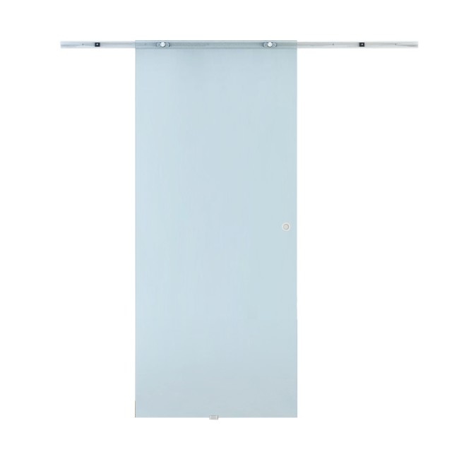 Συρόμενη πόρτα Homcom Frosted Glass με ράγα αλουμινίου, 90x205cm B70-008