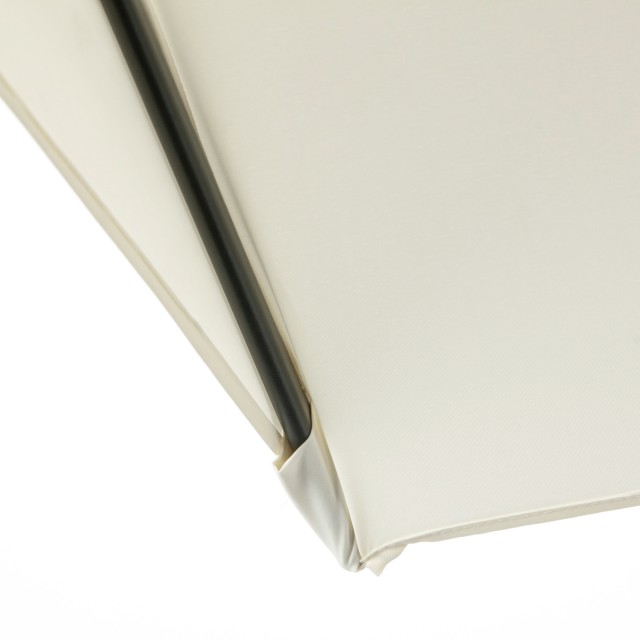 Outsunny Space-Saving Mezzaluna Wall Ombrella με άνοιγμα μανιβέλας, μπεζ 84D-074BG