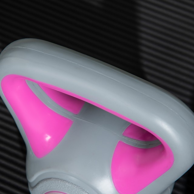 SPORTNOW Kettlebell 8kg σε PU και Sand με επίπεδη βάση και λαβή για Deadlifts, Squats και Lifts, 18x10x20 cm, Ροζ A91-255V00PK