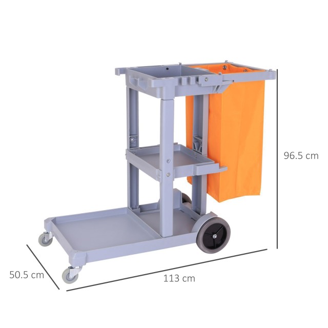 Homcom Professional Cleaning Cart with 100 Liter Bag 113 x 50,5 x 96,5cm 720-004