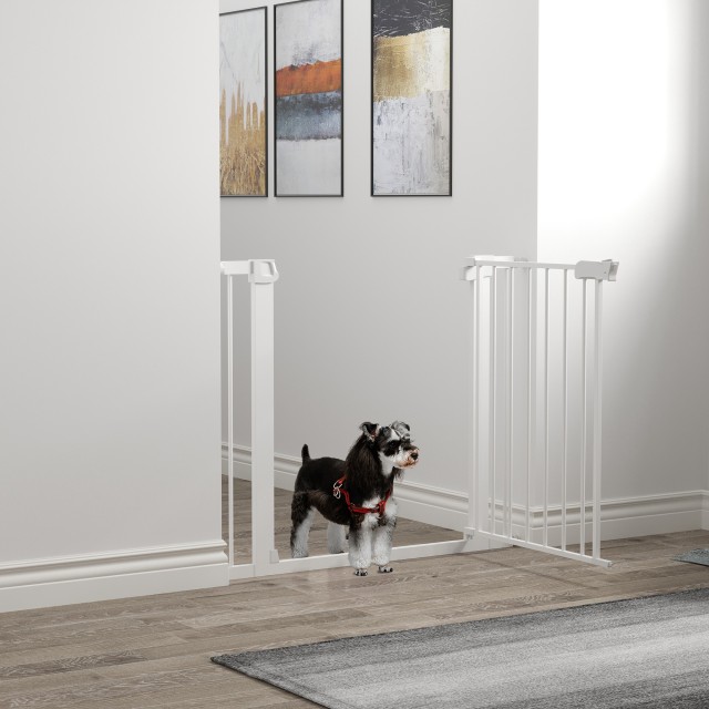 PawHut Dog Safety Gate, Push-Fit Ρυθμιζόμενο Πλάτος 75-96cm D06-043V01