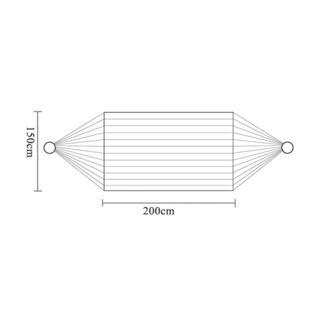 Υφασμάτινη Διπλή Αιώρα 200 x 150 cm Χρώματος Καφέ Hoppline HOP1000120-5