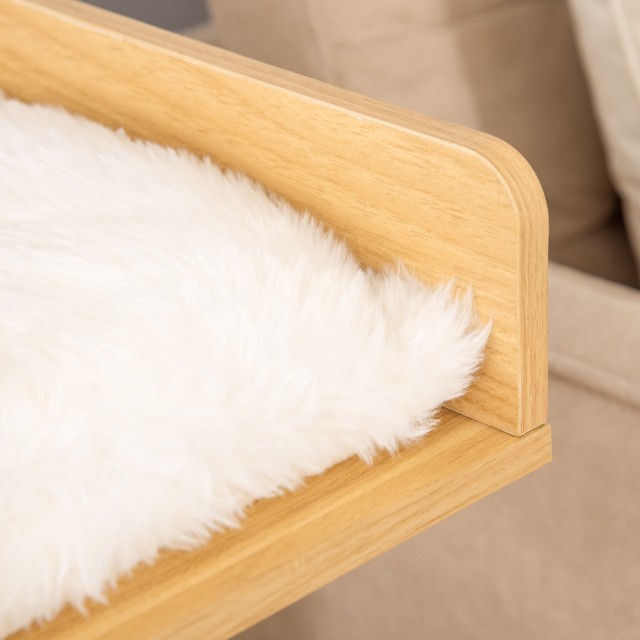 PawHut Cat House με γρατσουνιές σιζάλ, μαξιλάρια και μπάλα που πλένονται, 35x35x81cm, δρυς D30-435