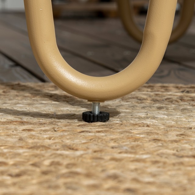 Outsunny Σετ σαλονιού Rattan Garden 4 τεμαχίων με 2θέσιο καναπέ, 2 πολυθρόνες και γυάλινο τραπεζάκι σαλονιού, αφαιρούμενα μαξιλάρια που πλένονται, κίτρινο 860-287V00YL