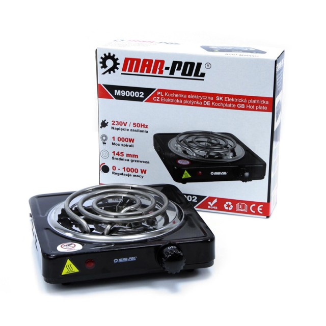 Ηλεκτρική Εστία Μονή 145 mm 1000 W MAR-POL M90002