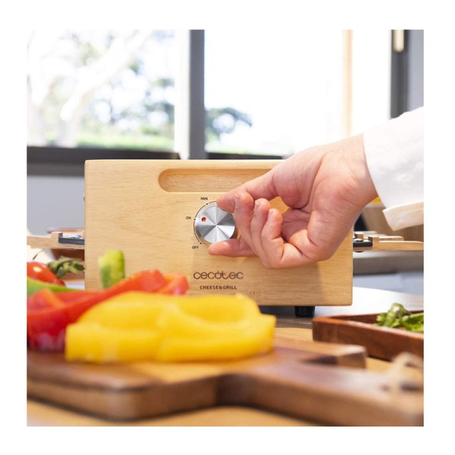 Ηλεκτρική Ψησταριά Raclette 1200 W Cecotec Grill 8400 Wood MixGrill...