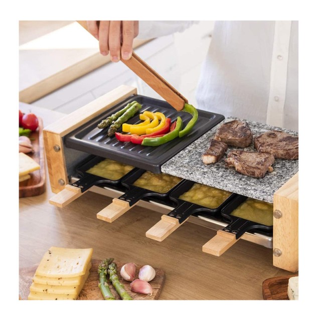 Ηλεκτρική Ψησταριά Raclette 1200 W Cecotec Grill 8400 Wood MixGrill...