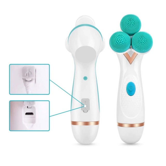Ηλεκτρική Βούρτσα Καθαρισμού Προσώπου 3 σε 1 Verk Group 5907451335581