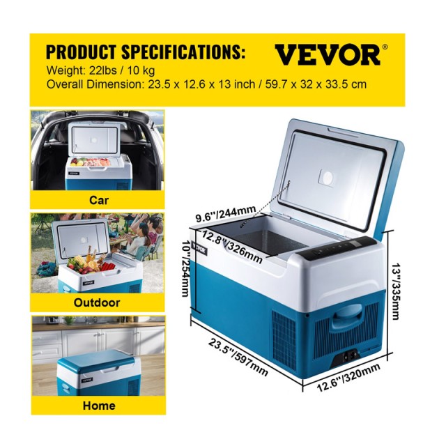 Ηλεκτρικό Φορητό Ψυγείο 22 Lt 12V 45 W VEVOR BX-YSSCZBXSH-C221V2