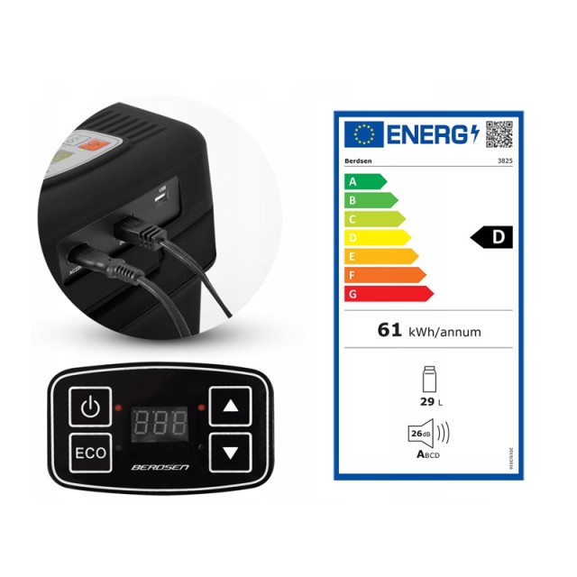 Ηλεκτρικό Φορητό Ψυγείο Θερμαντήρας 32 Lt 12 V Icemax Berdsen 3825
