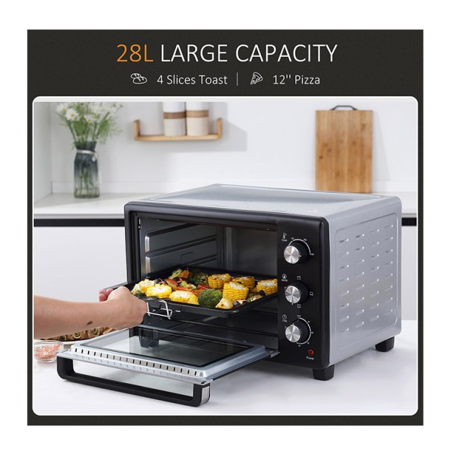 Ηλεκτρικό Φουρνάκι 28 Lt 1600 W HOMCOM 800-086