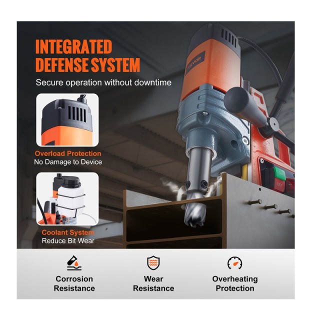 Ηλεκτρικό Μαγνητικό Δράπανο 1300 W VEVOR CLZJKXZ140MM1FIR5V2 Ηλεκτρικό Μαγνητικό Δράπανο 1300 W VEVOR CLZJKXZ140MM1FIR5V2