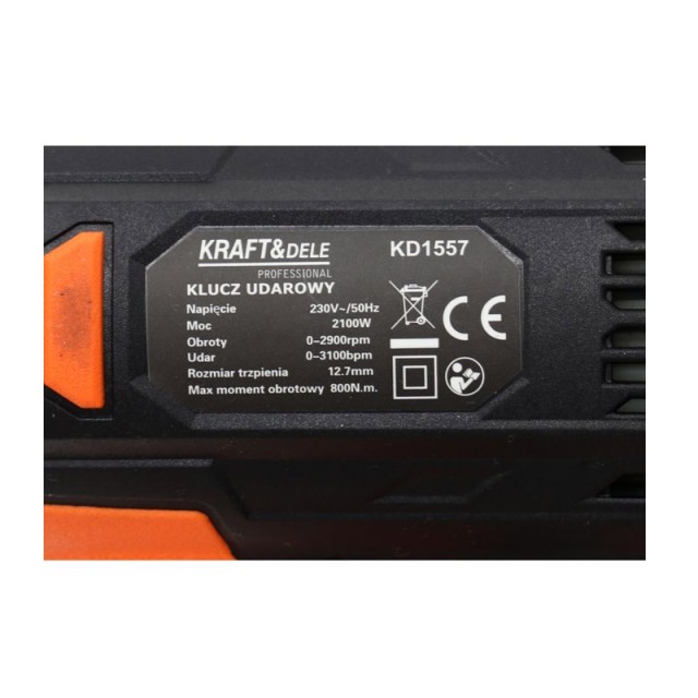 Ηλεκτρικό Μπουλονόκλειδο 1/2 2100 W Kraft&Dele KD-1557