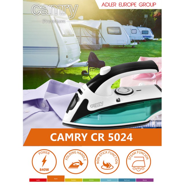 Ηλεκτρικό Σίδερο Ταξιδιού με Ατμό 840 W Camry CR-5024