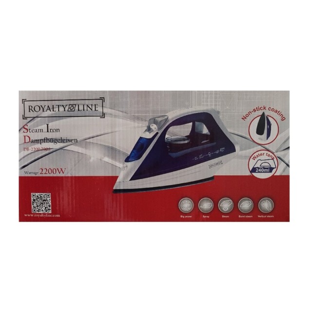 Ηλεκτρικό Σίδερο Ατμού 2200 W Royalty Line RL-DB2200.376.13 blu