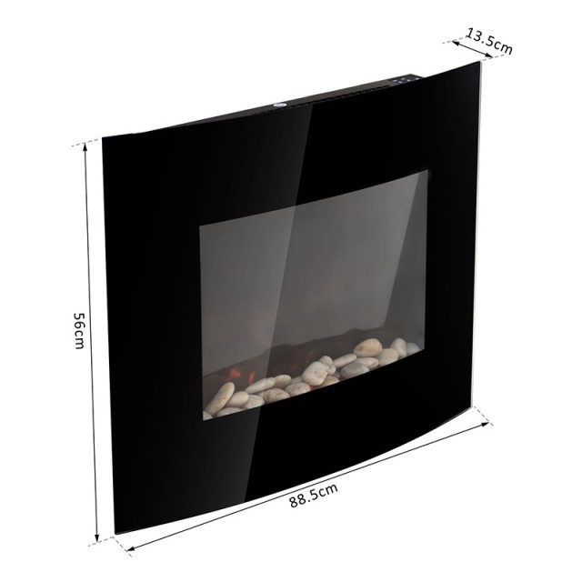 Ηλεκτρικό Τζάκι Τοίχου με LED Φωτισμό και Τηλεχειριστήριο 2000 W HO... Ηλεκτρικό Τζάκι Τοίχου με LED Φωτισμό και Τηλεχειριστήριο 2000 W HO...