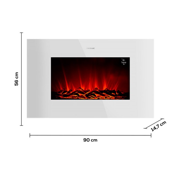Ηλεκτρικό Τζάκι Τοίχου με WiFi και Τηλεχειριστήριο 35 Cecotec Ready...