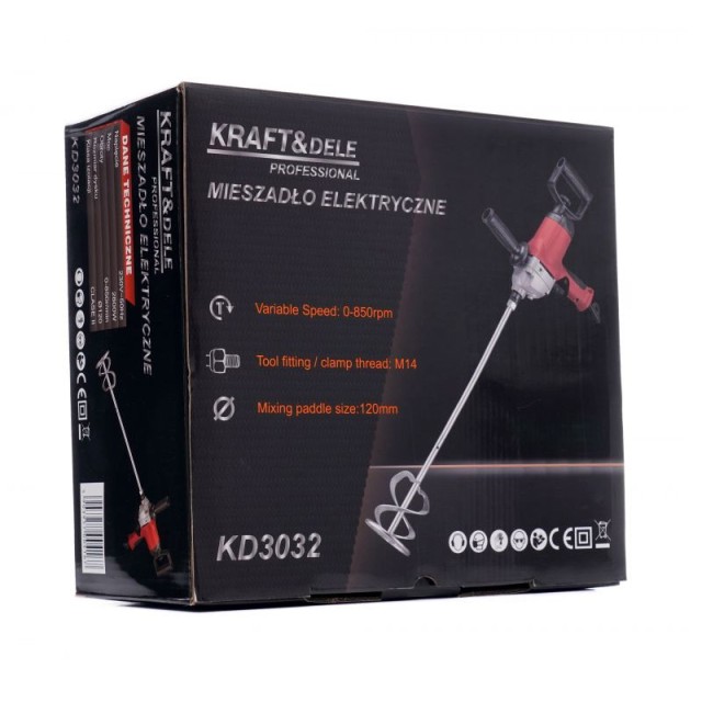 Ηλεκτρικός Αναδευτήρας Μ14 120 mm 2800 W Kraft&Dele KD-3032