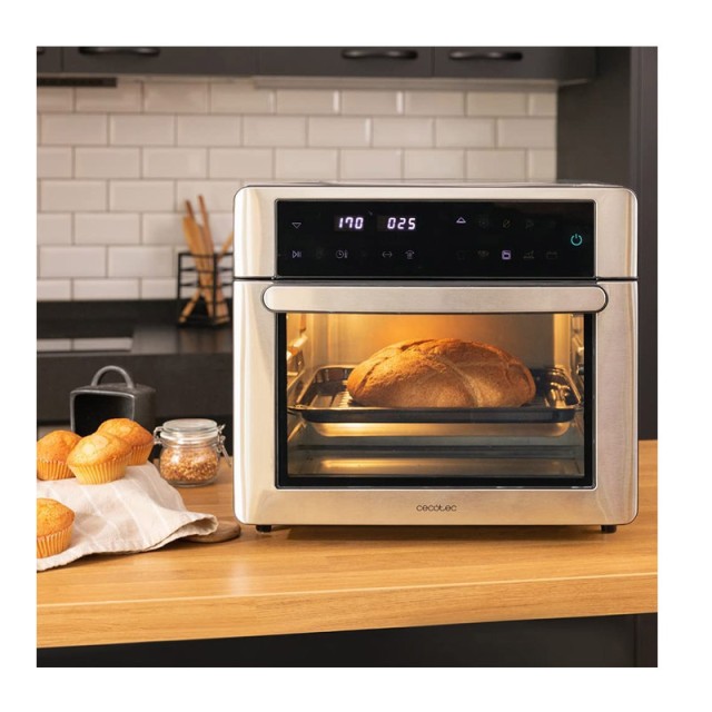 Ηλεκτρικός Φούρνος με Αέρα 26 Lt 1600 W Cecotec Bake&Fry 2500 Touch Steel CEC-02264