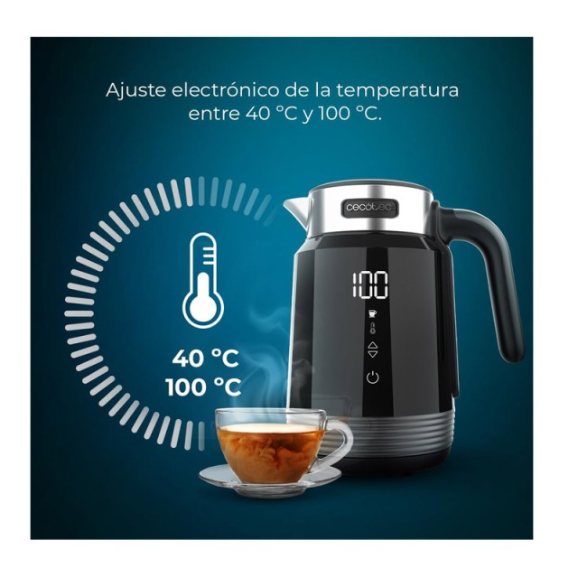 Ηλεκτρικός Βραστήρας 1.7 Lt Cecotec Thermosense 600 Touch Black CEC-01748