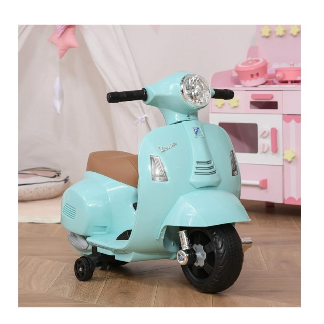 Ηλεκτροκίνητη Μηχανή Vespa 6 V Χρώματος Mint HOMCOM 370-138GN