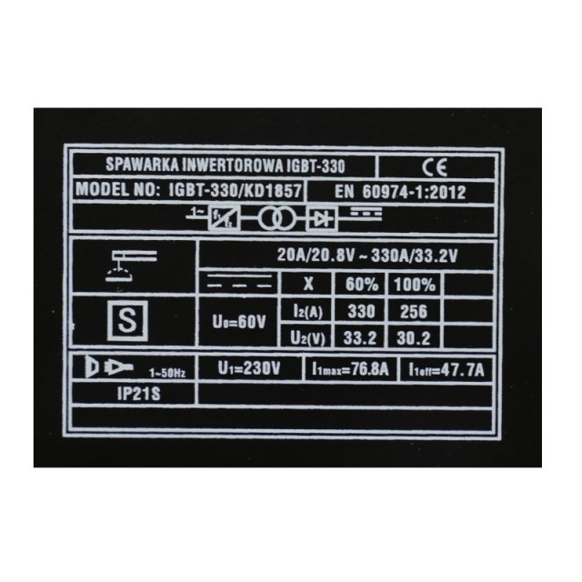 Ηλεκτροκόλληση Inverter MMA LCD 330A 230V Kraft&Dele KD-1857