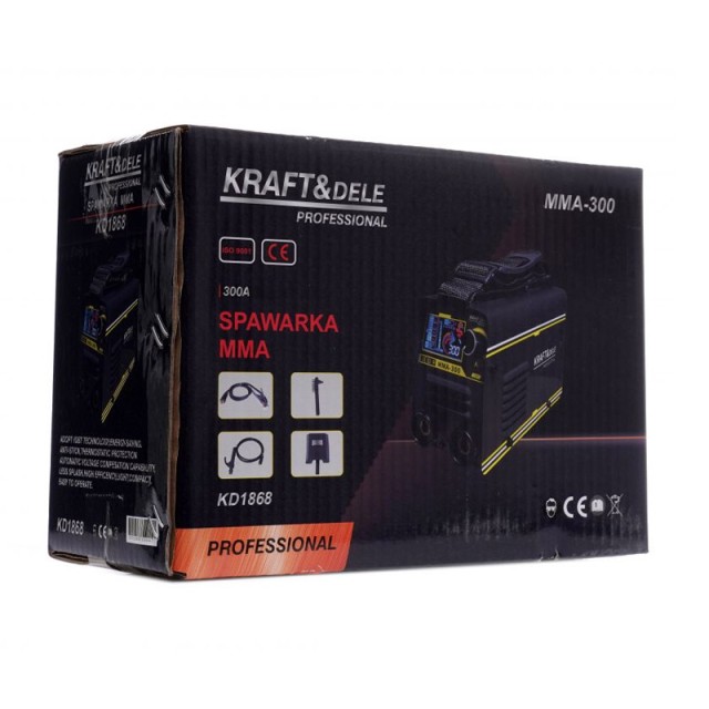 Ηλεκτροκόλληση Inverter MMA IGBT LCD 300A 230V Kraft&Dele KD-1868