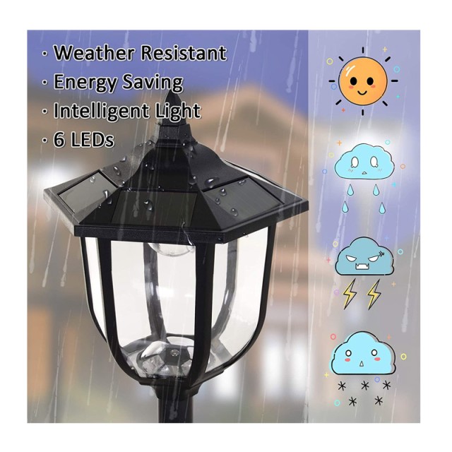 Ηλιακό LED Φανάρι Κήπου Κολόνα 1.77 m Outsunny B30-006