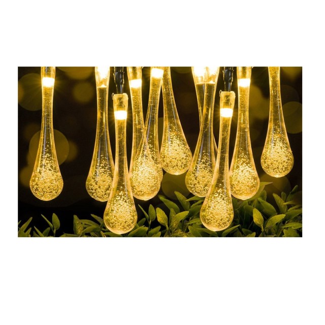 Ηλιακοί Λευκοί Λαμπτήρες LED Raindrop Solar 20 τμχ SPM VL1458
